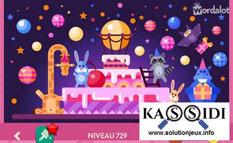 Solution Wordalot Niveau 729 .